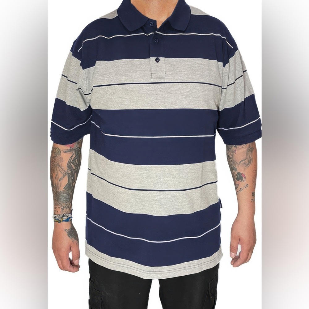 Old school striped pique polo shirt men’s top seller